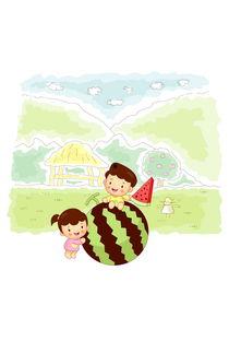 小朋友吃瓜动画,小朋友的欢乐吃瓜动画之旅